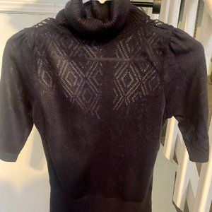 Fitted Navy Turtleneck Sweater